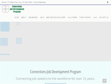 Tablet Screenshot of connectionsjobdevelopment.org